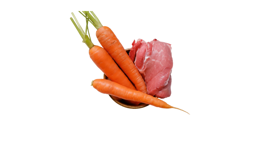 Carne y verdura de verdad antes de cocinar